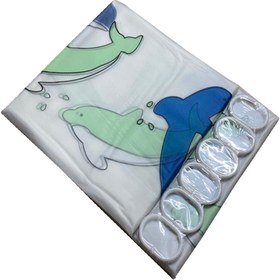 تصویر پرده حمام کد PH296 سایز 180x180 سانتی متر آویز حمام