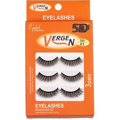 تصویر مژه مصنوعی پنج بعدی 3عددی E117-03 ورژن Vergen E117-03 5D Eyelash 3pcs