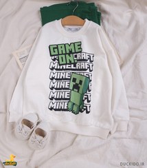 تصویر بلوز دورس چاپدار طرح ماینکرافت Minecraft printed sweatshirt