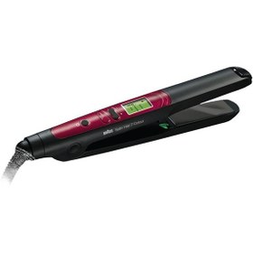 تصویر صاف کننده مو ساتین هفت رنگ مدل ST750 مشکی/قرمز برند braun ST750 Satin Hair 7 Colour Straighteners Black/Red