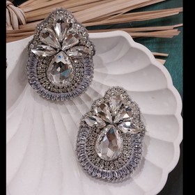 تصویر گوشواره جواهردوزی الماس 