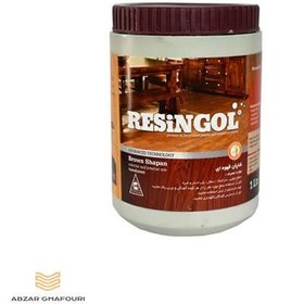 تصویر شاپان قهوه ای رزین گل حجم 1 کیلویی Resingol Brown Shapan 1Ltr