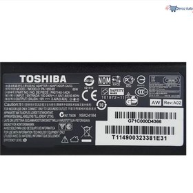 تصویر آداپتور لپ تاپ توشیبا 19V 3.42A اورجینال کابل Adaptor Laptop Toshiba 19V 3.42A ORG