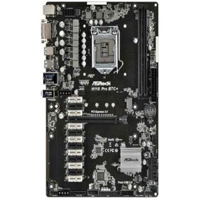 تصویر مادربرد استوک ازراک مدل اچ 110 پرو بی تی سی پلاس ASROCK H110 Pro BTC + Motherboard 