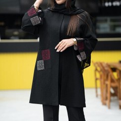 تصویر مانتو مجلسی و شیک ثنا جنس شانتون شامل 6سایز قد حدود 87 