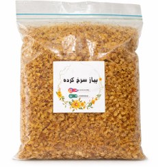 تصویر پیاز سرخ شده پفکی در بسته های ۵۰۰ گرمی 