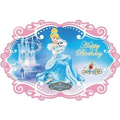 تصویر بنر تم تولد سیندرلا مدل STBT775 