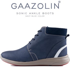 تصویر نیم بوت سونیک گازولین سرمه ای – GAAZOLIN Sonic Ankle Boots Navy Blue 