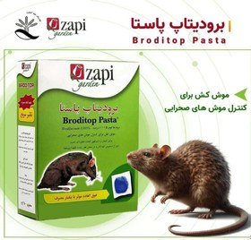 تصویر موش کش و مرگ موش مدل پاستا زاپی ایتالیا (بسته 10 عددی) Zapi broditop pasta 0.005%