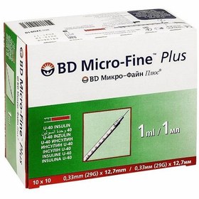 تصویر سرنگ انسولین بی دی ۱ میلی‌لیتر 