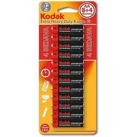 تصویر باتری قلمی KODAK تعداد 12 عددی AA*8+4 