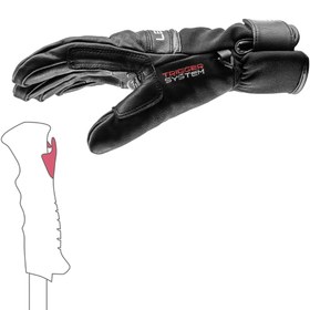 تصویر دستکش اسکی لکی Lightning 3D - مشکی 