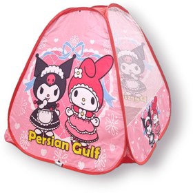 تصویر چادر بازی کودک فانتزی طرح کرومی 2 سایز ۱۳۰×۱۳۰ | بدنه مقاوم، فنر فولادی، طراحی کارتونی 