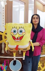 تصویر عروسک باب اسفنجی 70سانت 