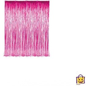 تصویر پرده متالایز صورتی 