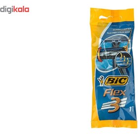 تصویر ژیلت سه لبه فلکس کلاسیک 3عددی Bic Flex Classic 3 Edges Disposable Blade 3 Pack