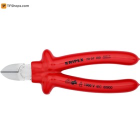 تصویر انبر سیم چین فشارقوی کنیپکس مدل 7007180 سایز 180 میلی متر Diagonal Cutter