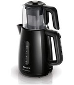 تصویر چای ساز قوری شیشه ای گرم نگهدارنده خودکار با پایه چرخش 360 درجه فیلتر ضد رسوب کنترل STRIX Philips 