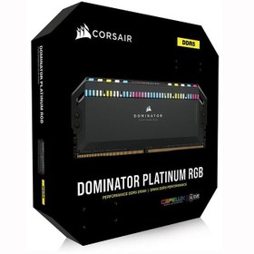 تصویر رم کامپیوتر DDR5 دو کاناله 6200 مگاهرتز CL36 کورسیر مدل Dominator Platinum RGB ظرفیت 32 گیگابایت Corsair Dominator Platinum RGB DDR5 32GB 6200MHz CL36 Dual Memory Kit