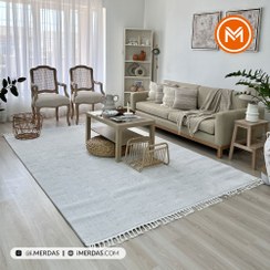 تصویر فرش ماشینی مراکشی کد 41322 زمینه کرم ۴۰۰ شانه 