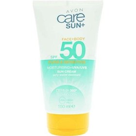 تصویر کرم ضدآفتاب بی رنگ آون Avon مدل Pure & Sensitive SPF50 حجم 150 میلی لیتر 