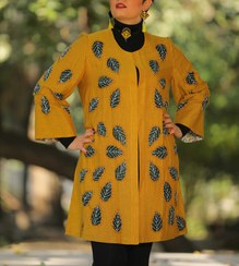 تصویر کت کاملا دستدوز و پارچه سازی و سوزندوزی زنانه Handmade coat with fabric making