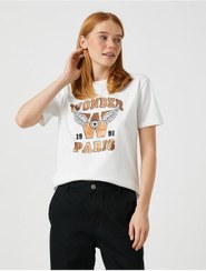 تصویر تی شرت آستین کوتاه زنانه کوتون ا koton | 3SAK50253EK 4455464 koton | 3SAK50253EK 4455464
