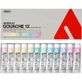 تصویر گواش اکریلیک ۱۲ رنگ‌هولبین گواش اکریلیک 12 رنگ هولبین محتوی ۱۲ رنگ پاستلی منتخب در تیوپ‌های ۲۰ میلی‌لیتری سطح نهایی کاملاً مات و بدون بازتاب نور غیرقابل حل پس از خشک شدن – مناسب برای لایه‌گذاری و جزئیات دقیق رنگ‌دانه‌های خالص با غلظت بالا برای پوشش‌دهی قوی