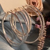 تصویر پک ۳ عددی گوشواره حلقه ای دخترانه 
