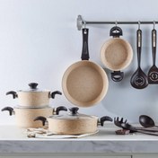 تصویر سرویس قابلمه ۱۳ پارچه کاراجا هازل بایوگرانیت Karaca Hazel Biogranit 13p