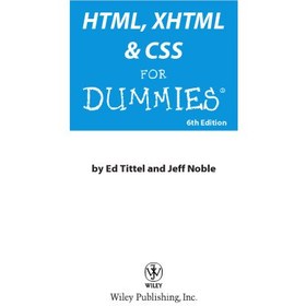 خرید و قیمت دانلود کتاب HTML, XHTML and CSS For Dummies 6th ed | ترب