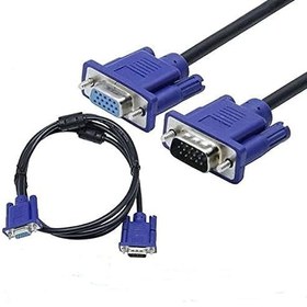 تصویر DKURVE 15-Pin Male To Female VGA Cable 5meter Black 5M 