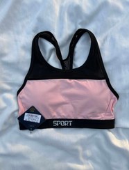 تصویر نیم تنه ورزشی زنانه مدل پشت بندی 