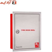 تصویر جعبه آتش نشانی درب و قاب استیل بگیر تک کابین توکار با ابعاد 20*75*60 