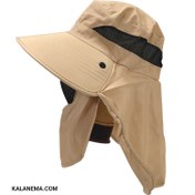 تصویر کلاه آفتابی ۳۶۰ درجه لبه بلند محافظ صورت و گردن 