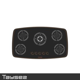 تصویر اجاق گاز صفحه ای تایسز 5 شعله مدل TBG5-1910 Taysez 5 burner gas stove model TBG5-1910