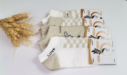 تصویر جوراب دخترانه طرح پروانه پک4 عددی 