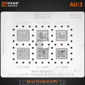تصویر شابلون سی پی یو آیفون آموئی AMAOE AU:3 A10-A11-A12 CPU 