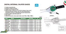 تصویر پرگار داخل سنج دیجیتالی اینسایز مدل 75-2151 DIGITAL INTERNAL CALIPER GAGE