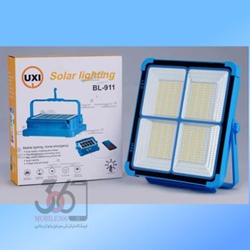 تصویر پروژکتور خورشیدی 100 وات UXI BL-911 دارای پنل خورشیدی جدا شونده 100 Watt Solar Projector UXI BL-911