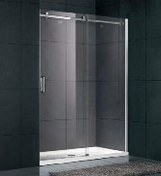 تصویر پارتیشن حمام دیواره بدون پروفیل Gemy S25191 A ابعاد 200*140