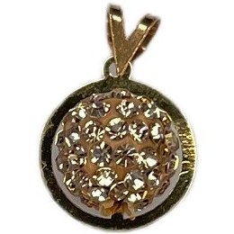 تصویر پلاک طلا گوی سه بعدی 