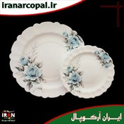 تصویر سرویس غذاخوری 25 پارچه آرکوپال (۶ نفره) مارگارت فیروزه iropal 25 Pcs