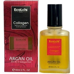 تصویر روغن آرگان وکلاژن بدون سوفات و بدون پارابن 60ml اکولچی Collagen and Argan oil ECOLCHI 60ml