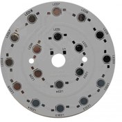 تصویر پی سی بی pcb دایره ای 18 ال ای دی قطر 10 میلی متر 