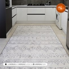 تصویر فرش آشپزخانه مراکشی کد 41301 زمینه کرم 