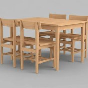 تصویر ست میز و صندلی ناهار خوری مدل تینا مناسب ۴ نفر 