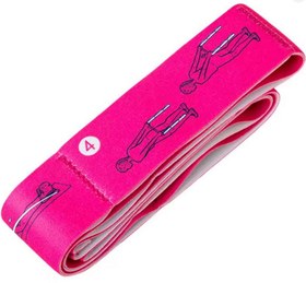 تصویر ست یوگا صورتی مت فومی + جوراب یوگا جلو بسته + دستکش یوگا + کش یوگا هشت کاره