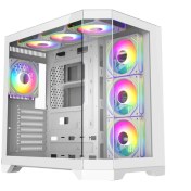 تصویر کیس کامپیوتر گیم‌ مکس Hype-A  ARGB Mid Tower سفید Game Max Hype-A  ARGB Mid Tower White Computer Case
