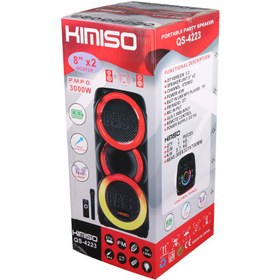 تصویر اسپیکر چمدانی بلوتوثی رم و فلش خور Kimiso QS-4223 + میکروفون و ریموت کنترل Kimiso QS-4223 Wireless Speaker With Microphone & Remote Control